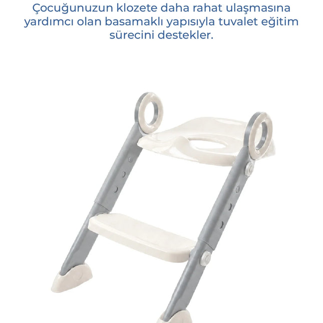 Babyjem Basamaklı Katlanır Klozet Adaptörü Kum Beji