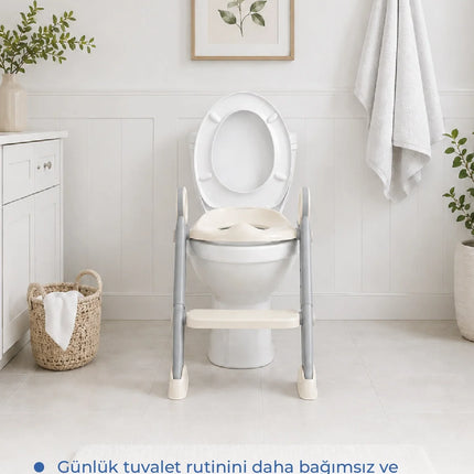 Babyjem Basamaklı Katlanır Klozet Adaptörü Kum Beji