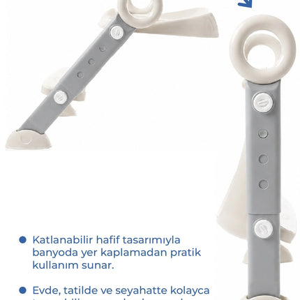 Babyjem Basamaklı Katlanır Klozet Adaptörü Kum Beji