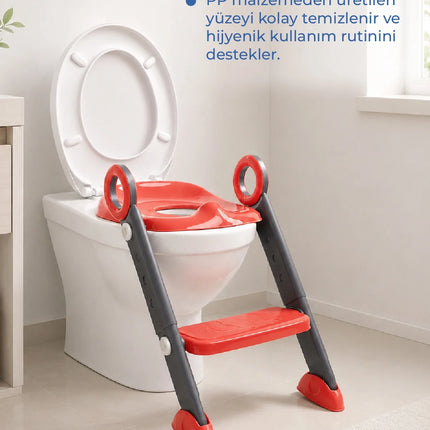Babyjem Basamaklı Katlanır Klozet Adaptörü Mercan