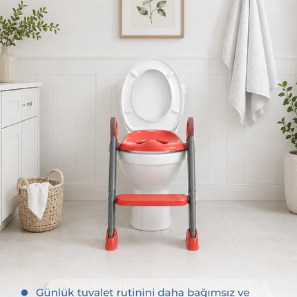 Babyjem Basamaklı Katlanır Klozet Adaptörü Mercan