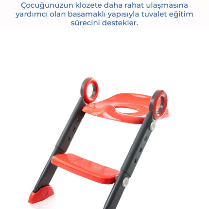 Babyjem Basamaklı Katlanır Klozet Adaptörü Mercan