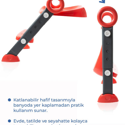 Babyjem Basamaklı Katlanır Klozet Adaptörü Mercan