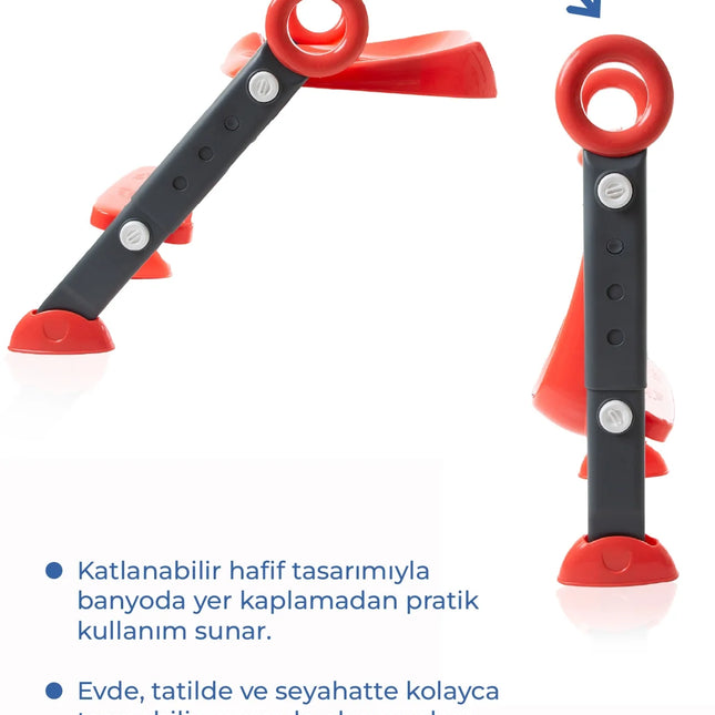 Babyjem Basamaklı Katlanır Klozet Adaptörü Mercan