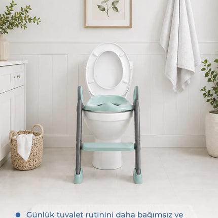Babyjem Basamaklı Katlanır Klozet Adaptörü Mint