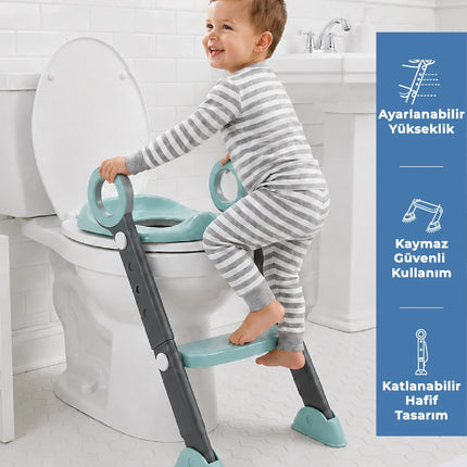 Babyjem Basamaklı Katlanır Klozet Adaptörü Mint