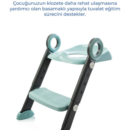 Babyjem Basamaklı Katlanır Klozet Adaptörü Mint