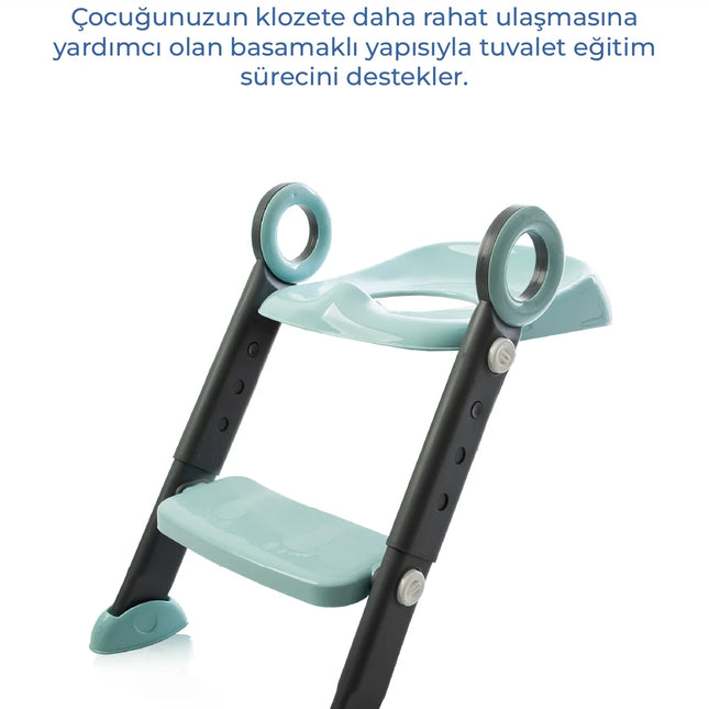 Babyjem Basamaklı Katlanır Klozet Adaptörü Mint