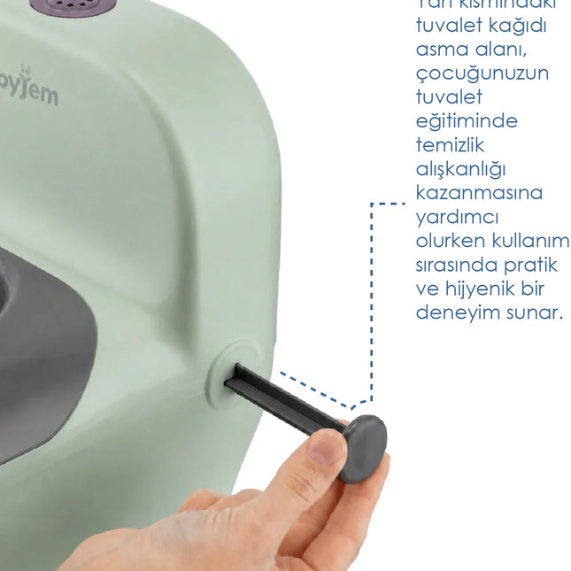 Babyjem Bebeğimin İlk Tuvaleti Sifon Sesli Lazımlık Oturak Soft Yeşil