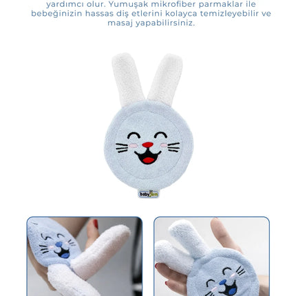 Babyjem Çantalı Bebek Bakım Bakım Seti 7 Parça Mavi + Pamukçuk Eldiveni Mavi Hediyeli