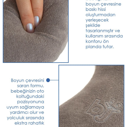 Babyjem Bebek Boyun Koruyucu Yastık Gri