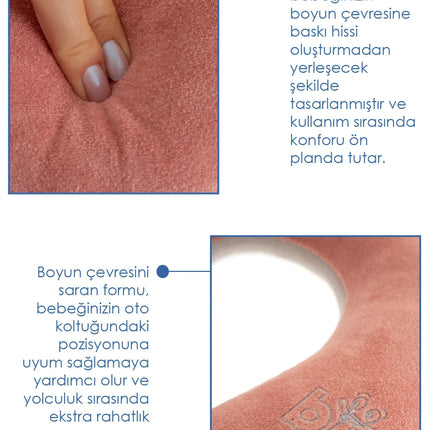 Babyjem Bebek Boyun Koruyucu Yastık Gül Kurusu