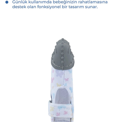 Babyjem Bebek Diş Kaşıyıcı Eldiveni Kelebek Gri