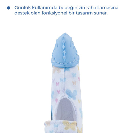 Babyjem Bebek Diş Kaşıyıcı Eldiveni Kelebek Mavi
