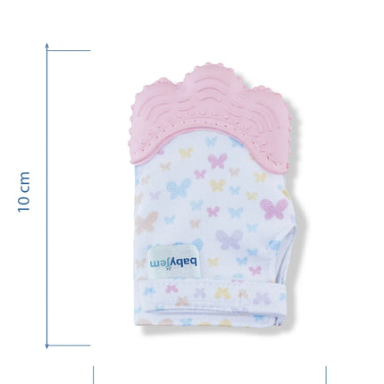 Babyjem Bebek Diş Kaşıyıcı Eldiveni Kelebek Pembe
