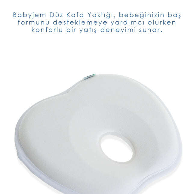 Babyjem Bebek Düz Kafa Yastığı Düz Kafa Engelleyici Yastık Ekru