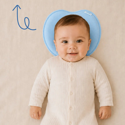 Babyjem Bebek Düz Kafa Yastığı Düz Kafa Engelleyici Yastık Mavi