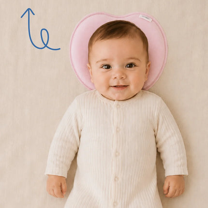 Babyjem Bebek Düz Kafa Yastığı Düz Kafa Engelleyici Yastık Pembe