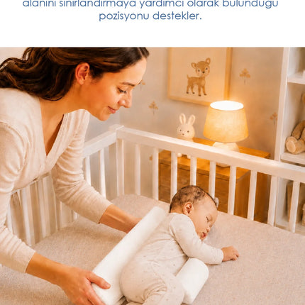 Babyjem Bebek Güvenli Uyku Yan Yatış Yastığı Beyaz