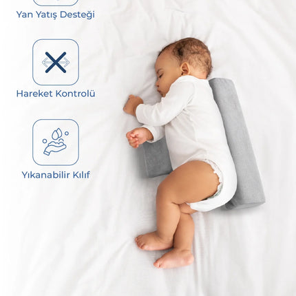 Babyjem Bebek Güvenli Uyku Yan Yatış Yastığı Gri