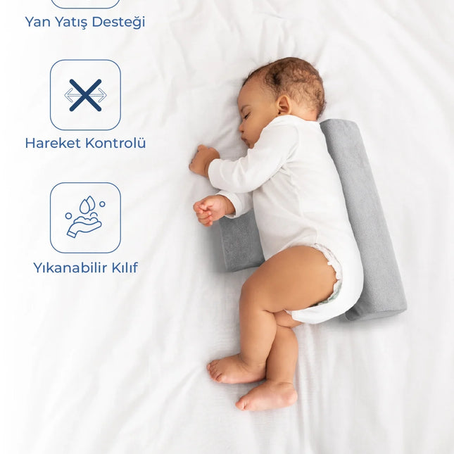 Babyjem Bebek Güvenli Uyku Yan Yatış Yastığı Gri