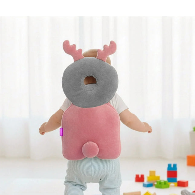 Babyjem Bebek Melek Kanadı Kafa Bel Koruma Yastığı Pembe Kadife