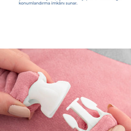 Babyjem Bebek Melek Kanadı Kafa Bel Koruma Yastığı Pembe Kadife