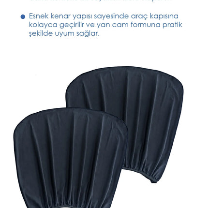 Babyjem Bebek Oto Yan Cam Perdesi Standart - 2 Adet (50x80cm)