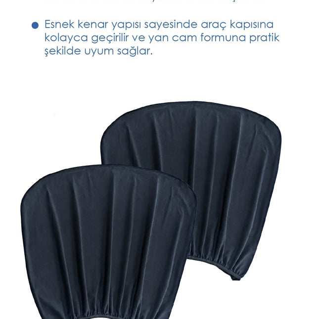 Babyjem Bebek Oto Yan Cam Perdesi Standart - 2 Adet (50x80cm)