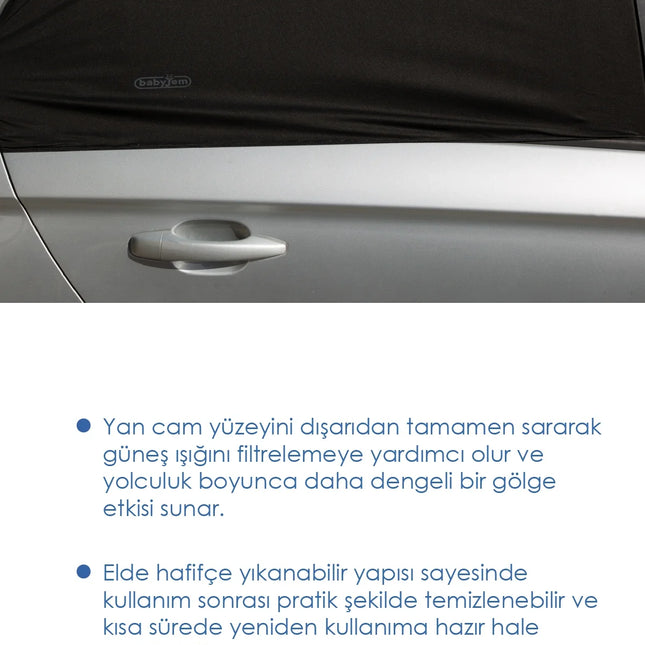 Babyjem Bebek Oto Yan Cam Perdesi Suv Jeep Büyük Boy - 2 Adet (55x90cm)