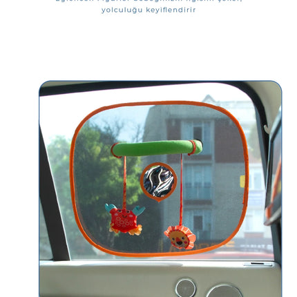 Babyjem Bebek Ultra Koruyucu Figürlü Bebek Oto Yan Cam Perdesi Güneşliği
