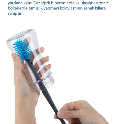 Babyjem Biberon Ve Emzik Temizleme Fırçası - Mint