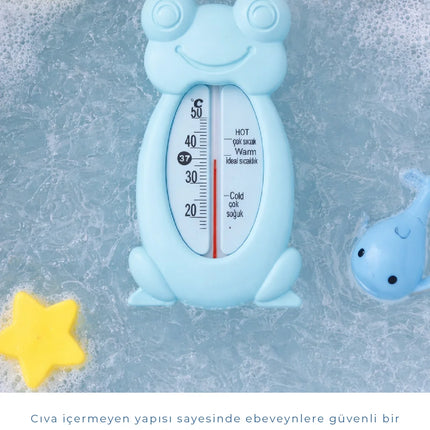 Babyjem Cıvasız Kurbağa Banyo Oda Termometresi Turkuaz