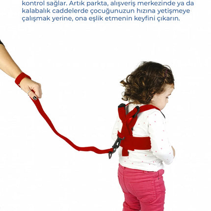 Babyjem Çocuk Yürüme Yardımcısı Güvenlik Kemeri Kırmızı