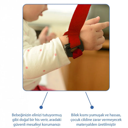 Babyjem Çocuk Yürüme Yardımcısı Güvenlik Kemeri Kırmızı