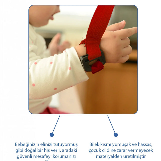 Babyjem Çocuk Yürüme Yardımcısı Güvenlik Kemeri Kırmızı
