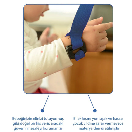 Babyjem Çocuk Yürüme Yardımcısı Güvenlik Kemeri Mavi