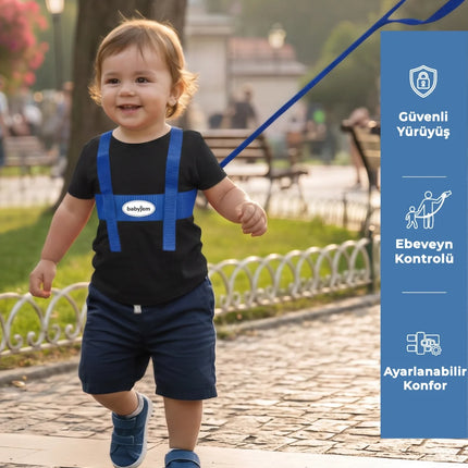 Babyjem Çocuk Yürüme Yardımcısı Güvenlik Kemeri Mavi
