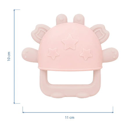 Babyjem Crabby Tutma Halkalı Silikon Diş Kaşıyıcı Pembe