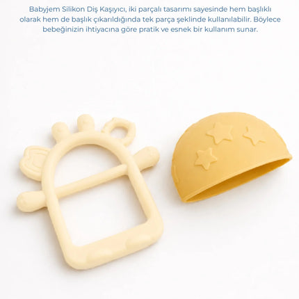 Babyjem Crabby Tutma Halkalı Silikon Diş Kaşıyıcı Sarı