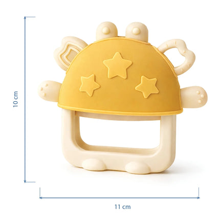 Babyjem Crabby Tutma Halkalı Silikon Diş Kaşıyıcı Sarı