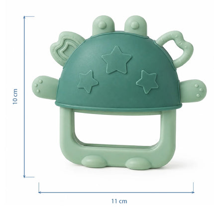 Babyjem Crabby Tutma Halkalı Silikon Diş Kaşıyıcı Soft Yeşil