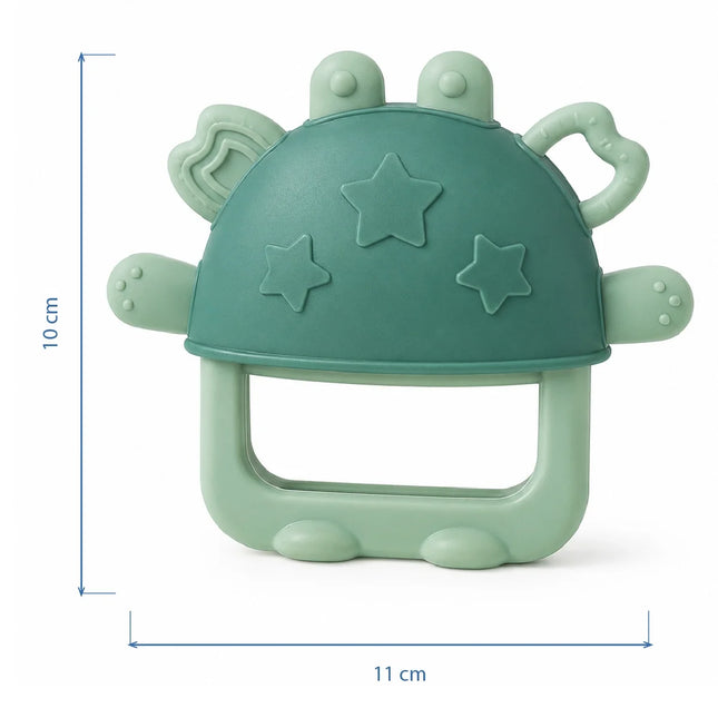 Babyjem Crabby Tutma Halkalı Silikon Diş Kaşıyıcı Soft Yeşil