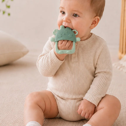 Babyjem Crabby Tutma Halkalı Silikon Diş Kaşıyıcı Soft Yeşil