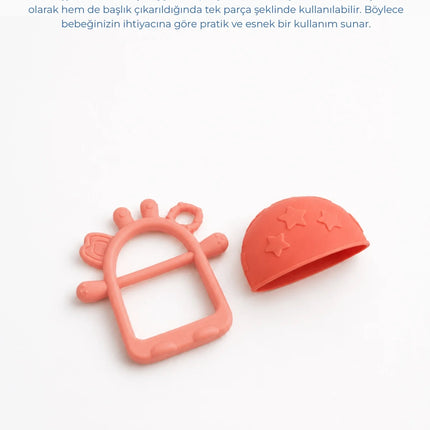 Babyjem Crabby Tutma Halkalı Silikon Diş Kaşıyıcı Turuncu