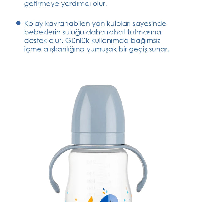 Babyjem Damlatmayan Suluk Alıştırma Bardağı 250 ml Gri