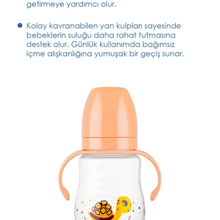 Babyjem Damlatmayan Suluk Alıştırma Bardağı 250 ml Turuncu