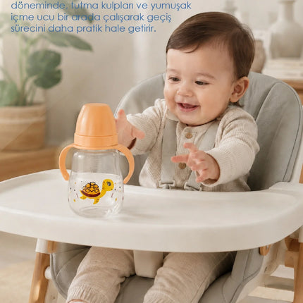 Babyjem Damlatmayan Suluk Alıştırma Bardağı 250 ml Turuncu