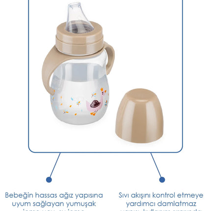 Babyjem Damlatmayan Suluk Alıştırma Bardağı 250 ml Vizon