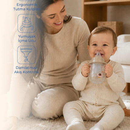 Babyjem Damlatmayan Suluk Alıştırma Bardağı 250 ml Vizon